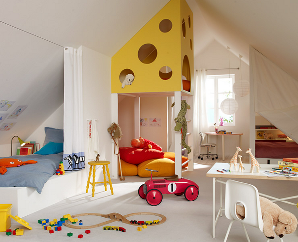 Kinderzimmer mit dachschräge