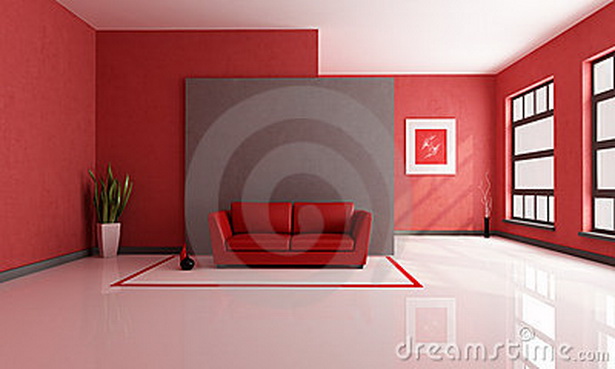 Rotes wohnzimmer