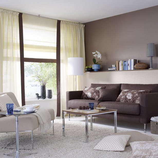 Wohnzimmer braun beige