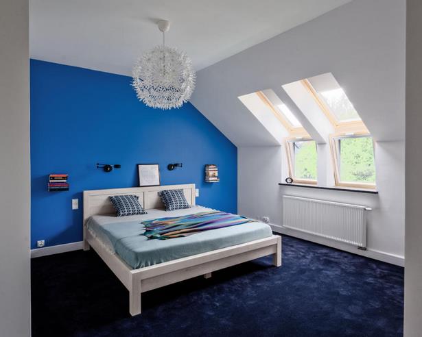 Blaue wandfarbe schlafzimmer