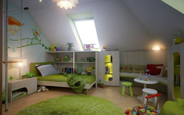 Kinderzimmer mit dachschräge einrichten