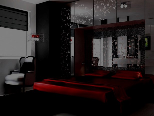 Schlafzimmer rot schwarz
