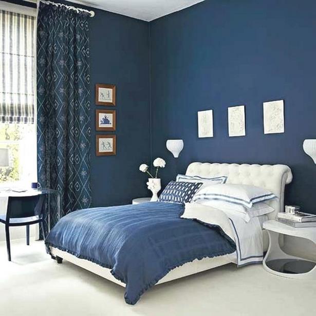 Wandfarbe blaugrau schlafzimmer