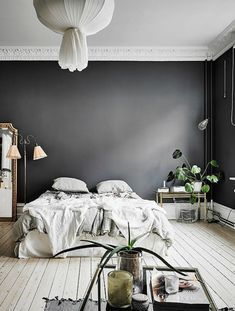 Wandfarbe grau schlafzimmer