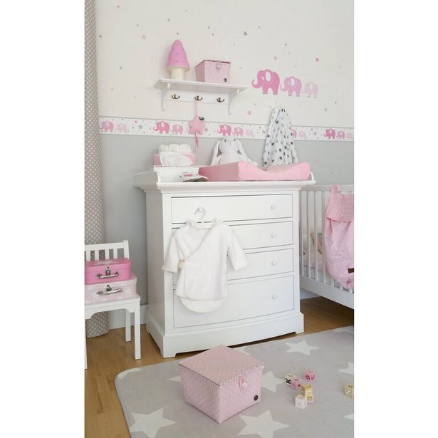 Babyzimmer rosa grau