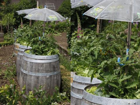 Garten mit alten sachen dekorieren