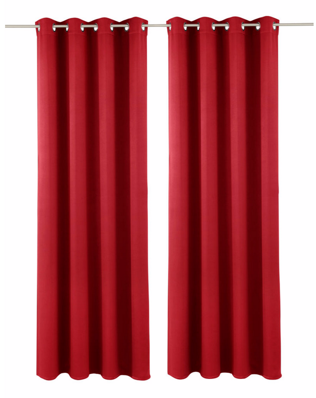 Rote gardinen