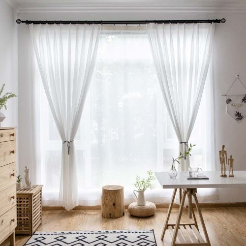 Wohnzimmer gardinen weiß