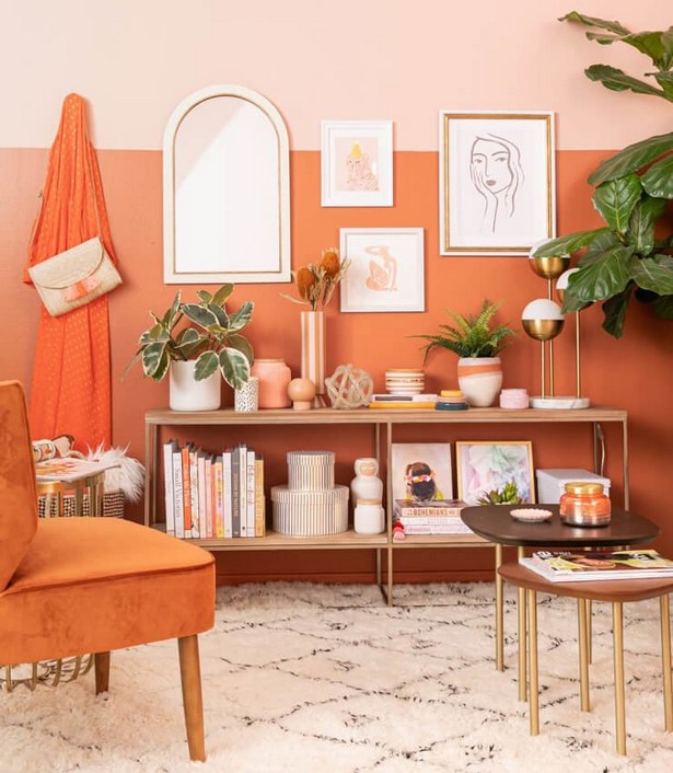 Wohnzimmer orange