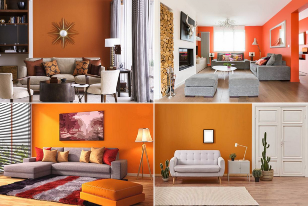 Wohnzimmer orange