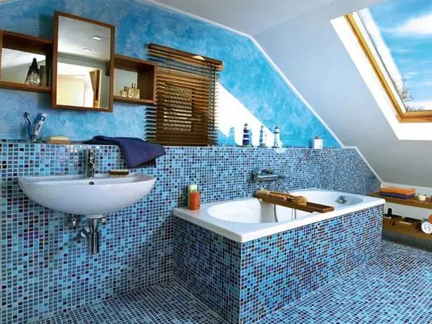 Badezimmer ideen mit mosaik