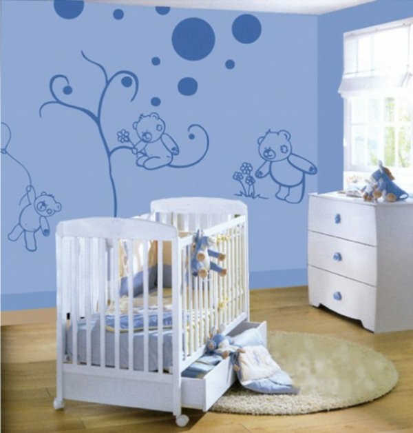 Babyzimmer gestalten wandgestaltung