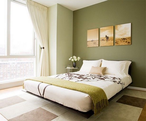 Schlafzimmer olivgrün