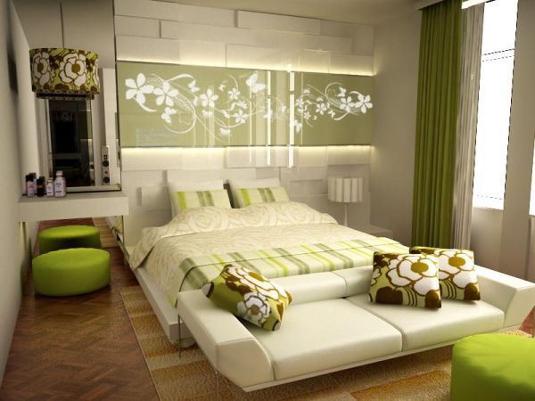 Schlafzimmer olivgrün