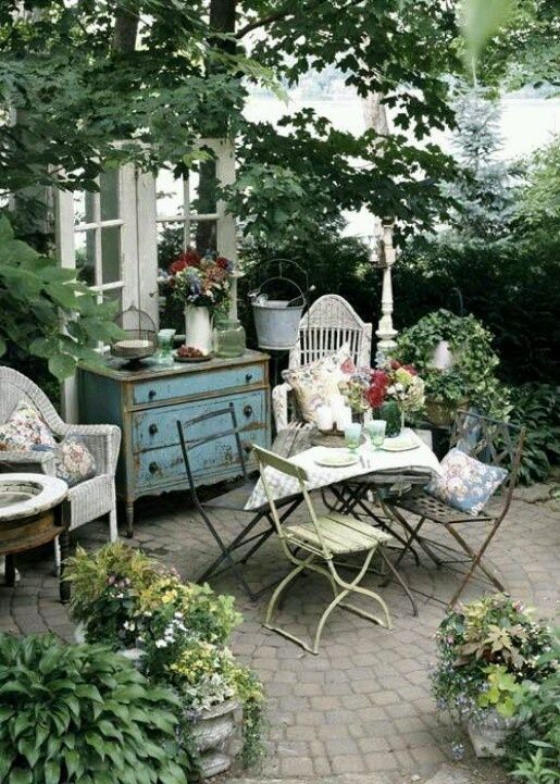 Vintage garten gestalten