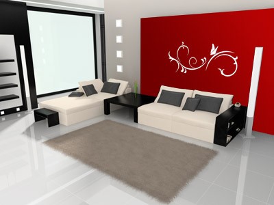 Rote deko für wohnzimmer