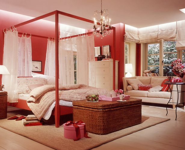 Rotes schlafzimmer