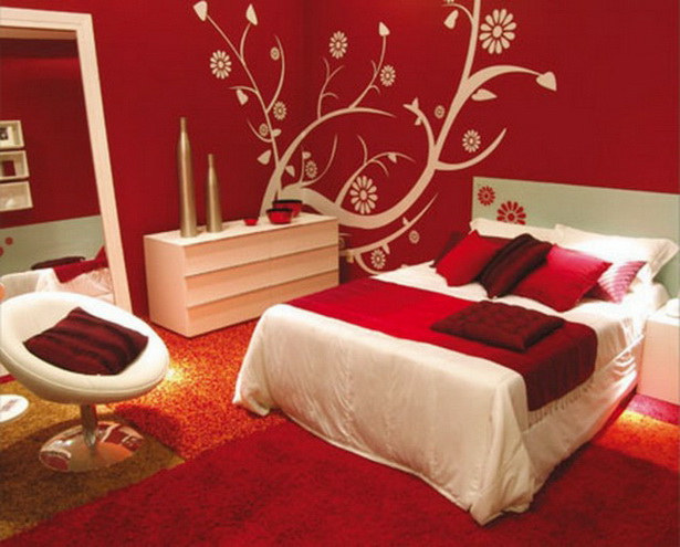 Rotes schlafzimmer