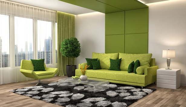 Grau grün wohnzimmer