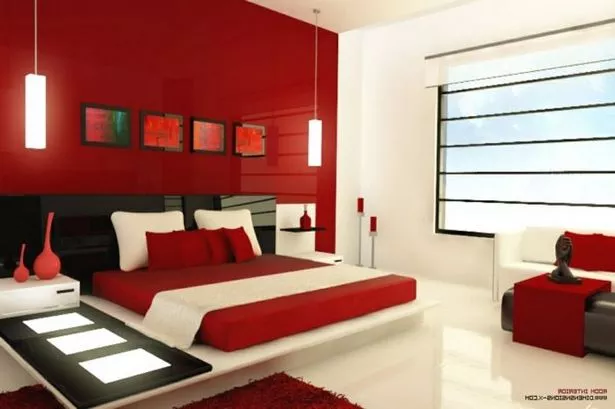 Rote wandfarbe im schlafzimmer