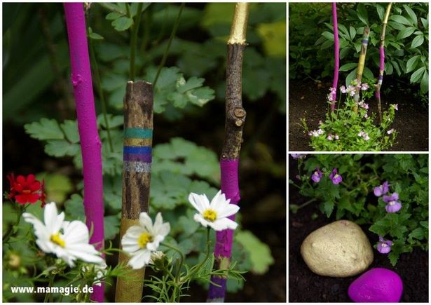 Gartendeko mit kindern basteln