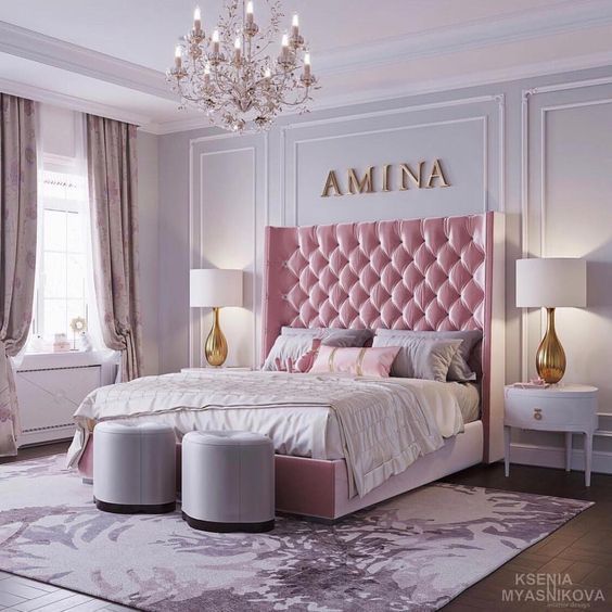 Schlafzimmer pink