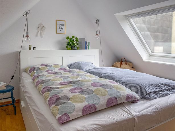 Schlafzimmer schräge streichen