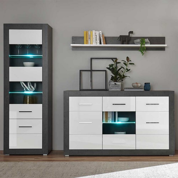 Wohnzimmer grau weiß design