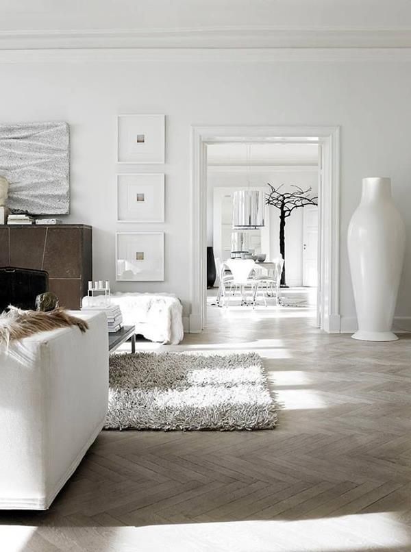 Wohnzimmer grau weiß design