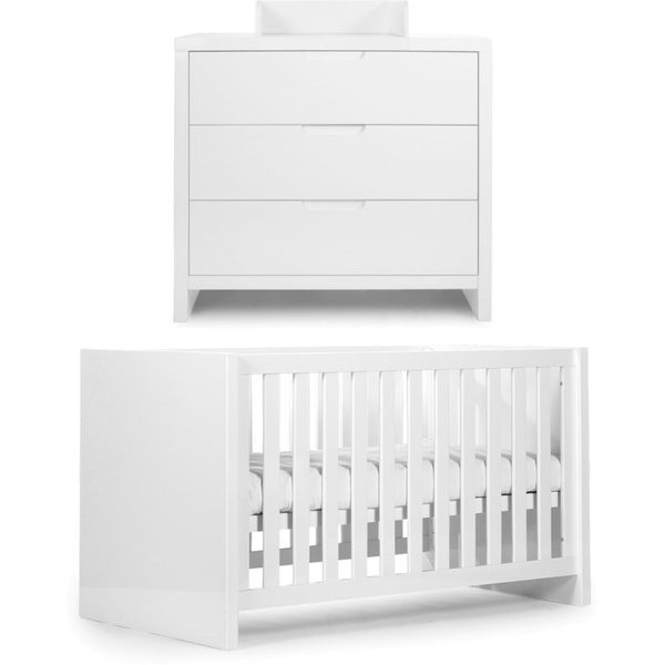 Babybett wickelkommode set