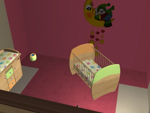 Schlafzimmer und babyzimmer in einem