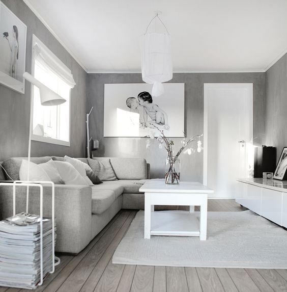 Einrichtungsideen wohnzimmer grau weiß