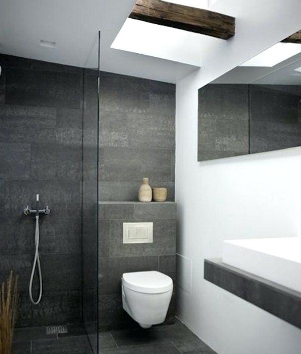 Moderne badezimmer fliesen grau