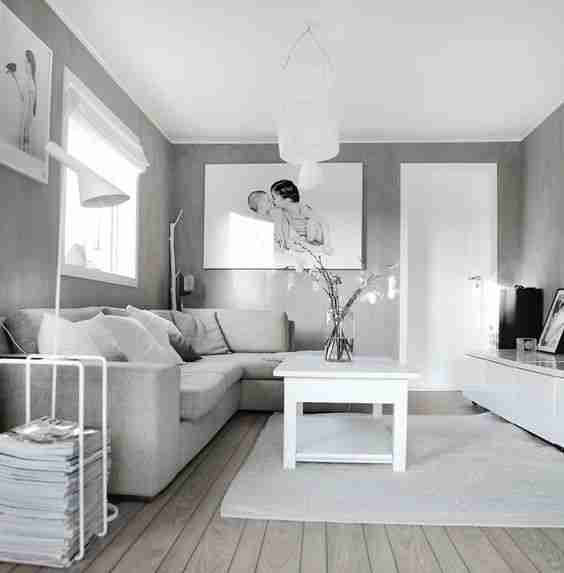 Wohnzimmer grau weiß