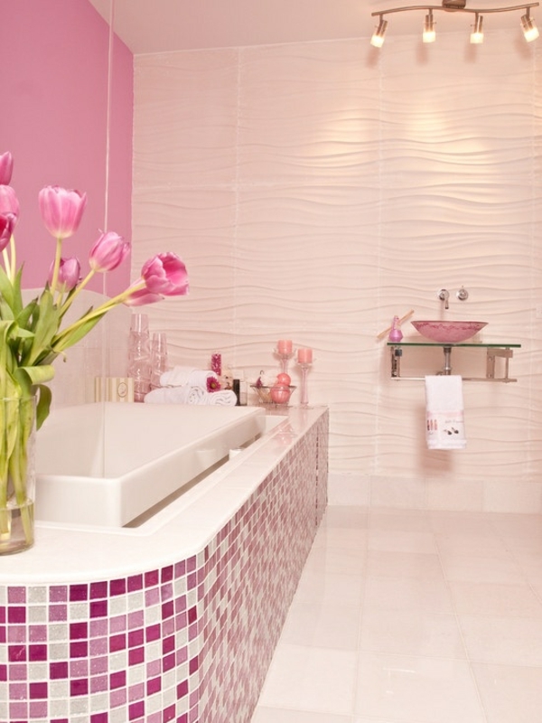 Badezimmer deko rosa