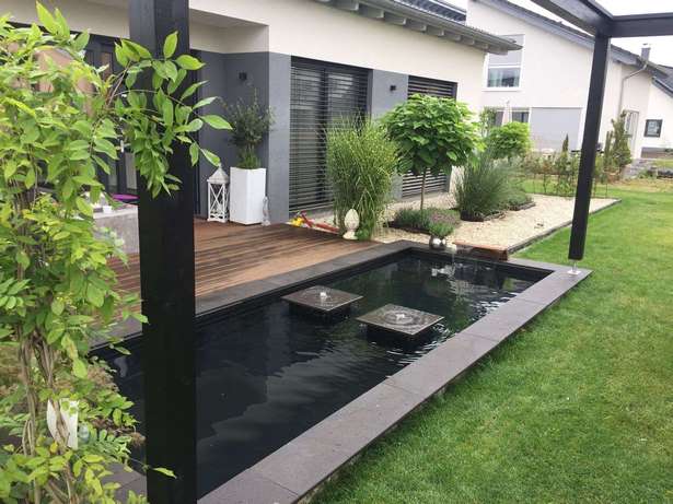 Gartengestaltung modern mit wasser