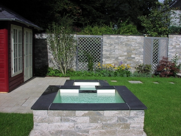 Gartengestaltung modern mit wasser