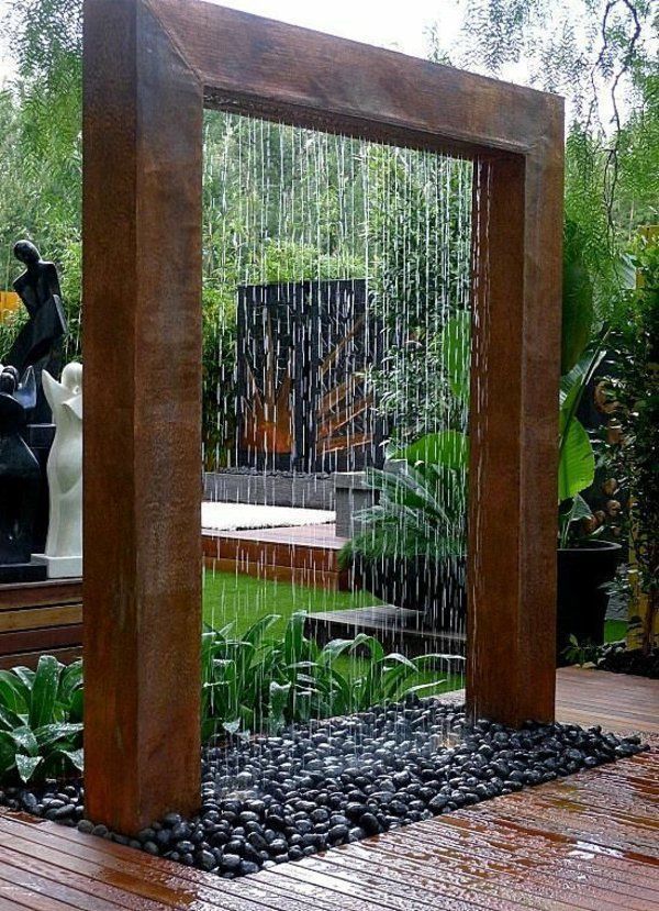 Gartengestaltung modern mit wasser