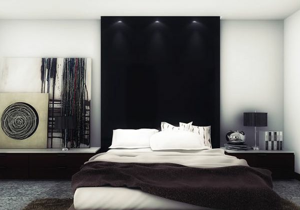 Schlafzimmer in schwarz weiß gestalten