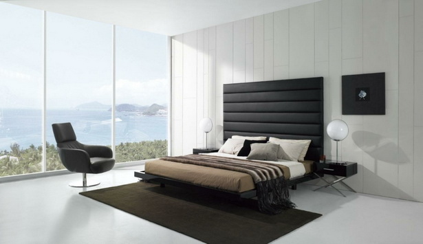 Schlafzimmer schwarz weiß deko