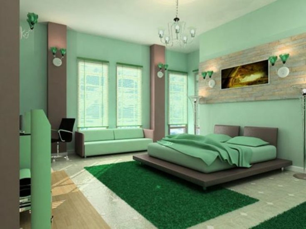 Wandgestaltung farbe schlafzimmer