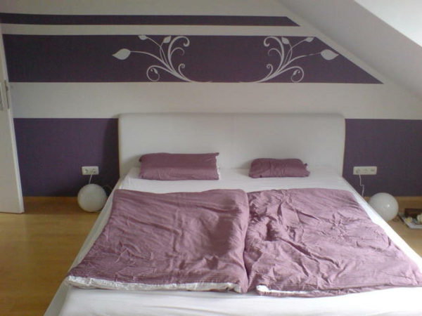 Wandgestaltung mit farbe schlafzimmer