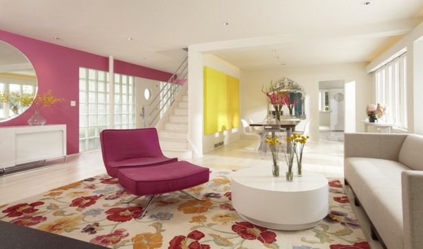 Wohnzimmer gestalten farblich