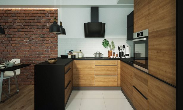 Moderner küchenblock
