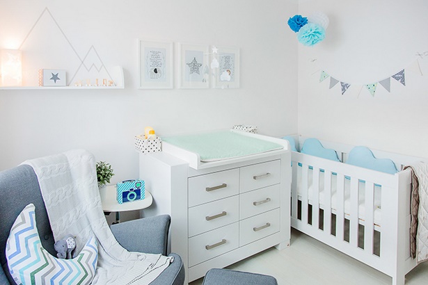 Babyzimmer blau grau