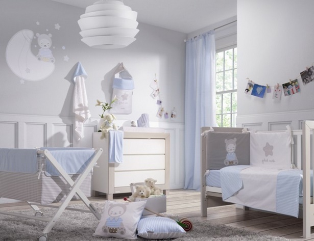 Babyzimmer blau grau