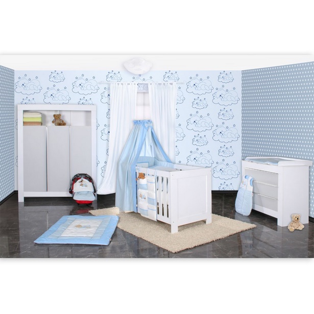 Babyzimmer blau grau