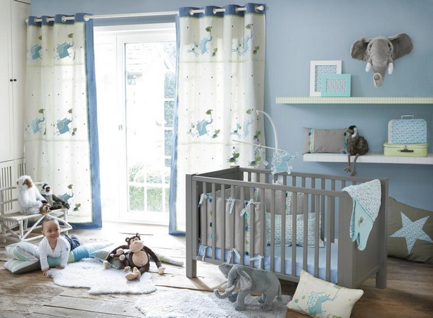 Babyzimmer blau grau