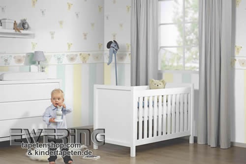 Babyzimmer tapete gestaltung