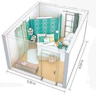 Kleines schlafzimmer kleiderschrank